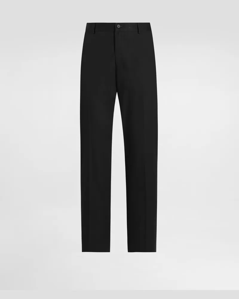 Dolce & Gabbana Cotton Gabardine Trousers - Mann Hosen Und Shorts Schwarz Baumwolle Black
