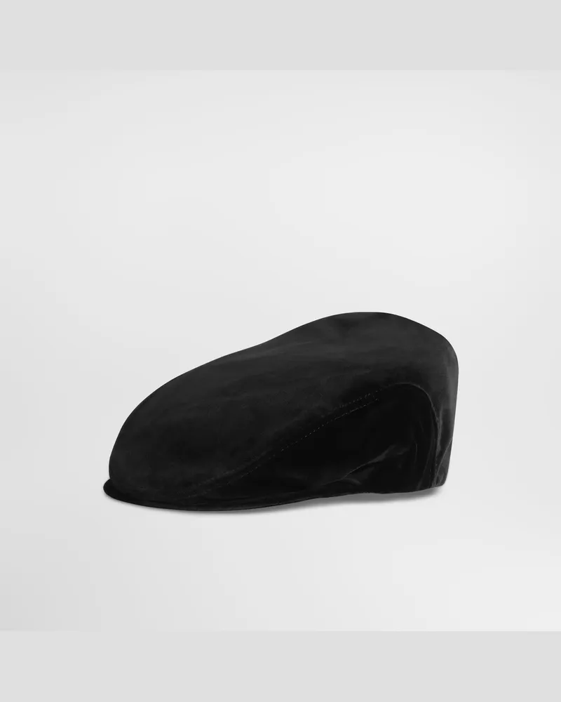 Dolce & Gabbana Schiebermütze Aus Samt - Frau Collection Schwarz Schwarz