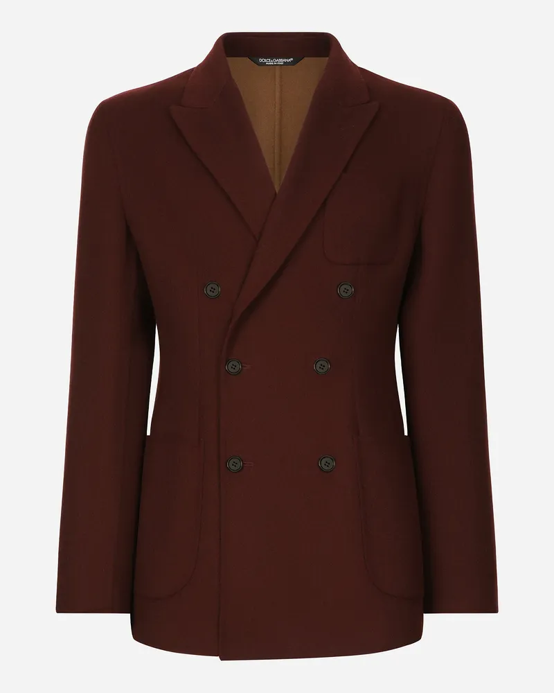 Dolce & Gabbana Zweireihige Jacke Fit Portofino Aus Wolle - Mann Anzüge Und Blazer Burgunderrot Burgunderrot