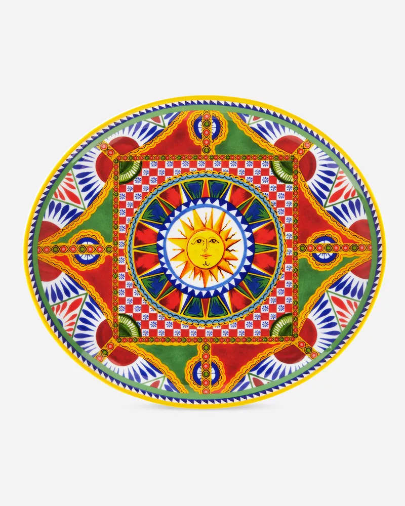 Dolce & Gabbana Servierplatte Aus Porzellan - Servierplatten Mehrfarbig Mehrfarbig