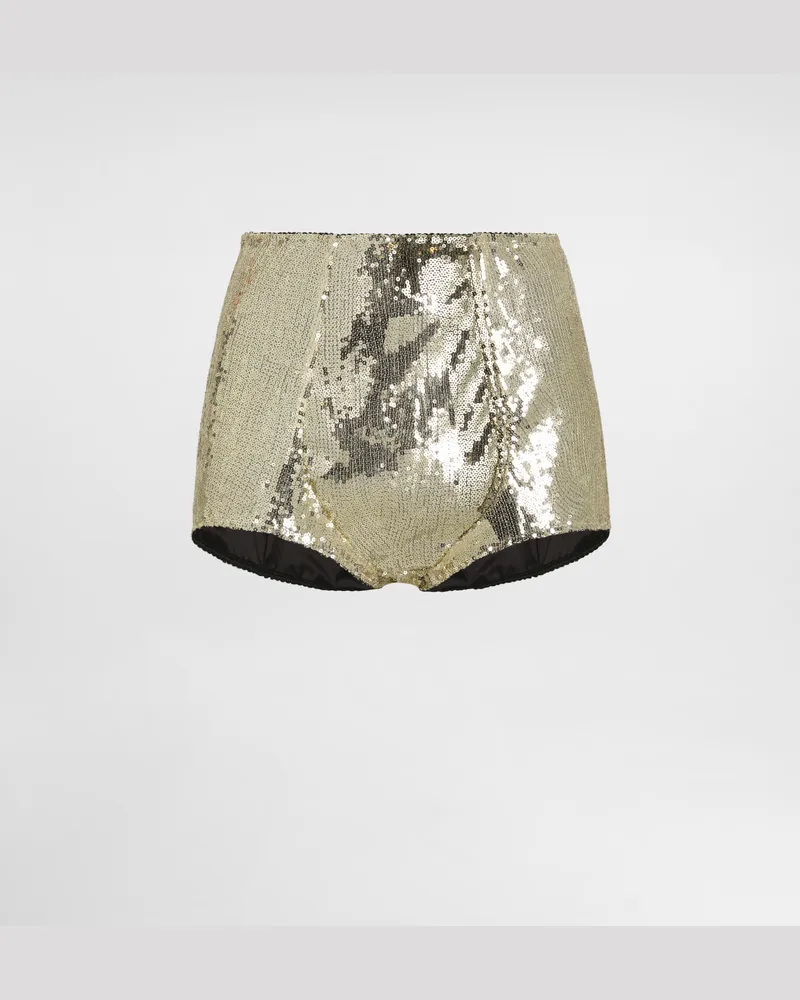 Dolce & Gabbana Pailletten-panty - Frau Unterwäsche Gold Gold