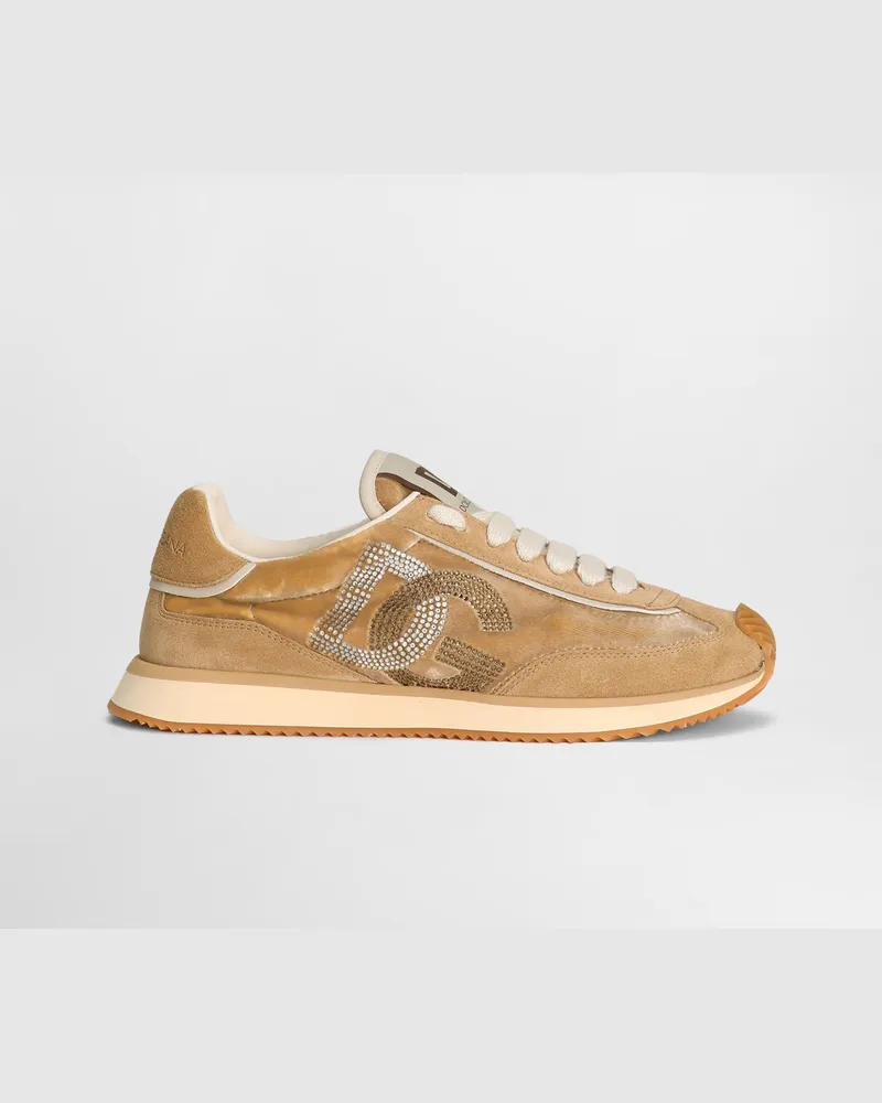 Dolce & Gabbana Sneaker Dg Cushion Aus Materialmix - Frau Sneakers Beige Beige