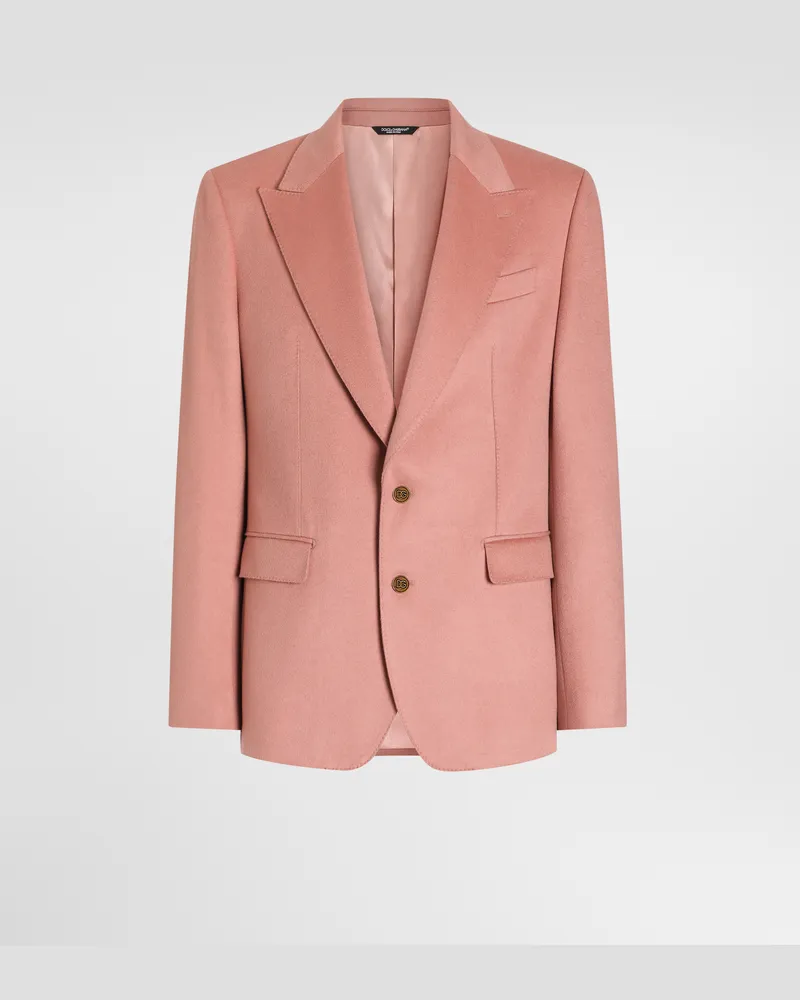 Dolce & Gabbana Einreihiges Sakko Sicilia Light Aus Kaschmir - Mann Anzüge Und Blazer Rosa Rosa