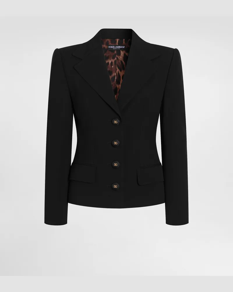 Dolce & Gabbana Single-breasted Jacket - Frau Blazer Schwarz Schwarz