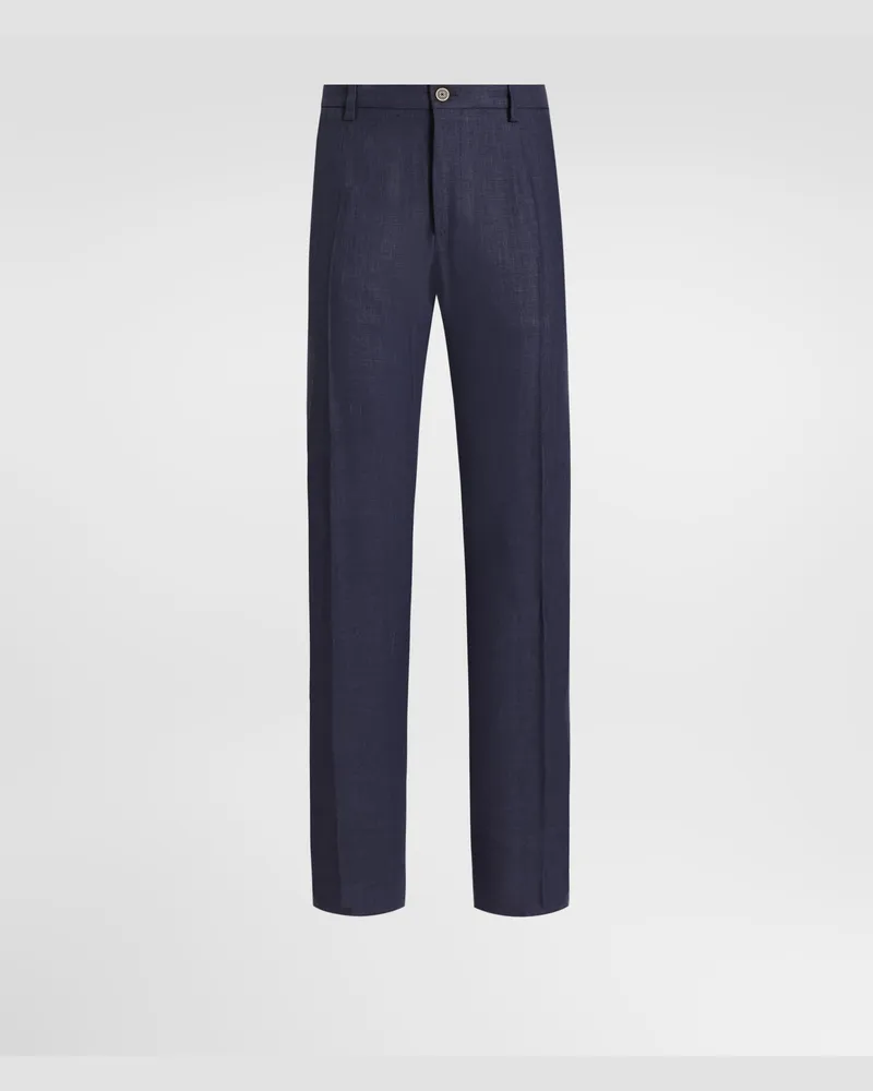 Dolce & Gabbana Linen Pants - Mann Hosen Und Shorts Blau Blue