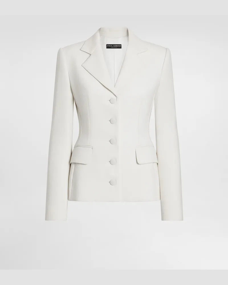 Dolce & Gabbana Dolce Jacket In Double Crêpe - Frau Blazer Wei White