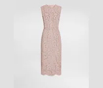 Cordonetto Lace Dress - Frau Kleider Pink