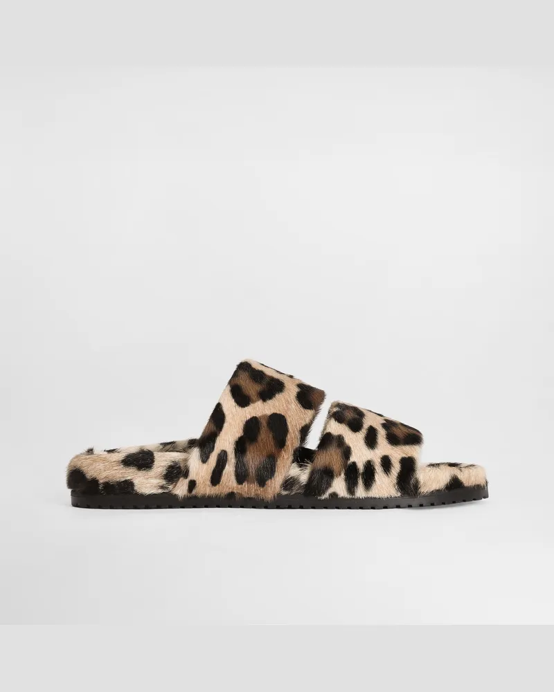 Dolce & Gabbana Leo Dg Casual Kid Goat Sandals - Mann Sandalen Und Slides Braun Multicolor