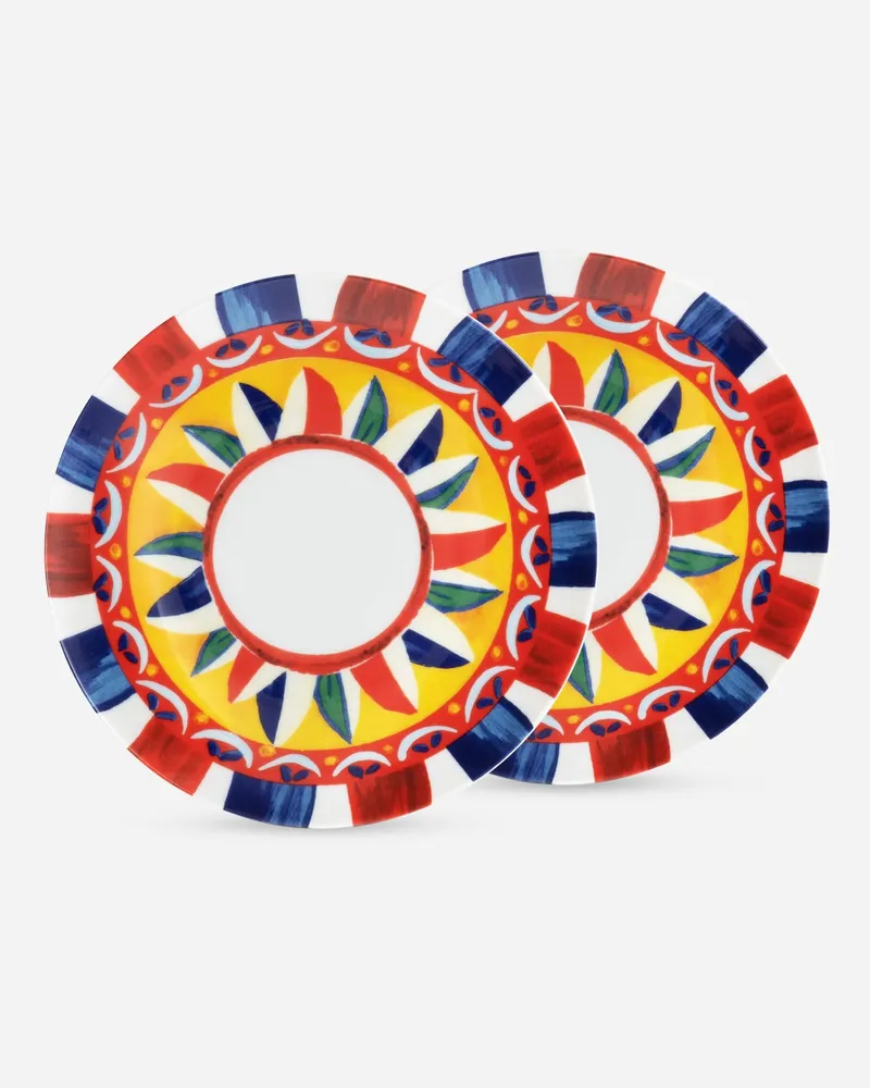 Dolce & Gabbana Set 2 Porcelain Bread Plates - Brotteller Mehrfarbig Mehrfarbig