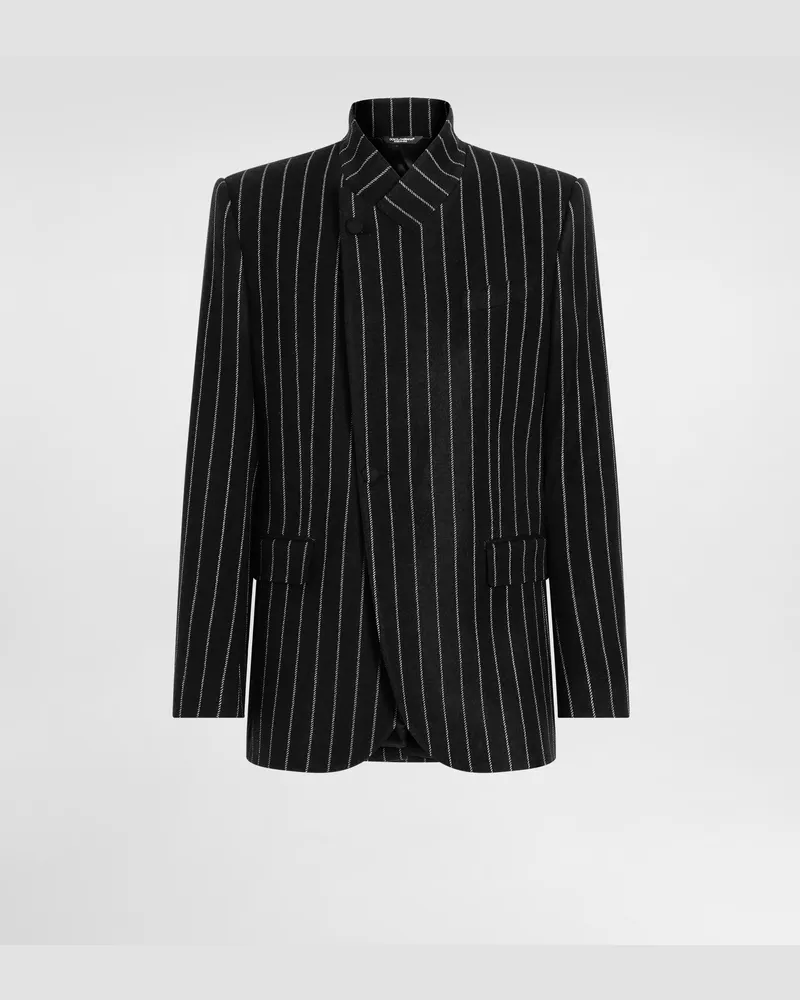 Dolce & Gabbana Single-breasted Sicilia Jacket In Stripedwool - Mann Anzüge Und Blazer #n/d Wolle Multicolor