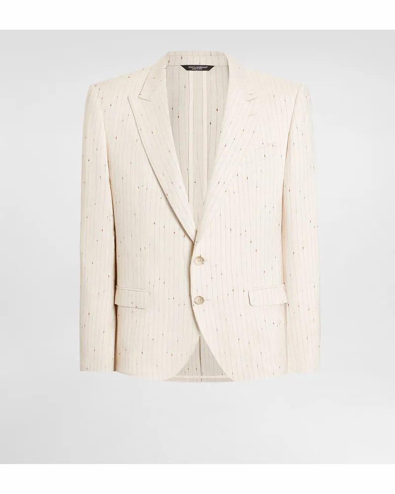 Dolce & Gabbana Single-breasted Pinstripe Finish Jacket - Mann Anzüge Und Blazer #n/d Multicolor