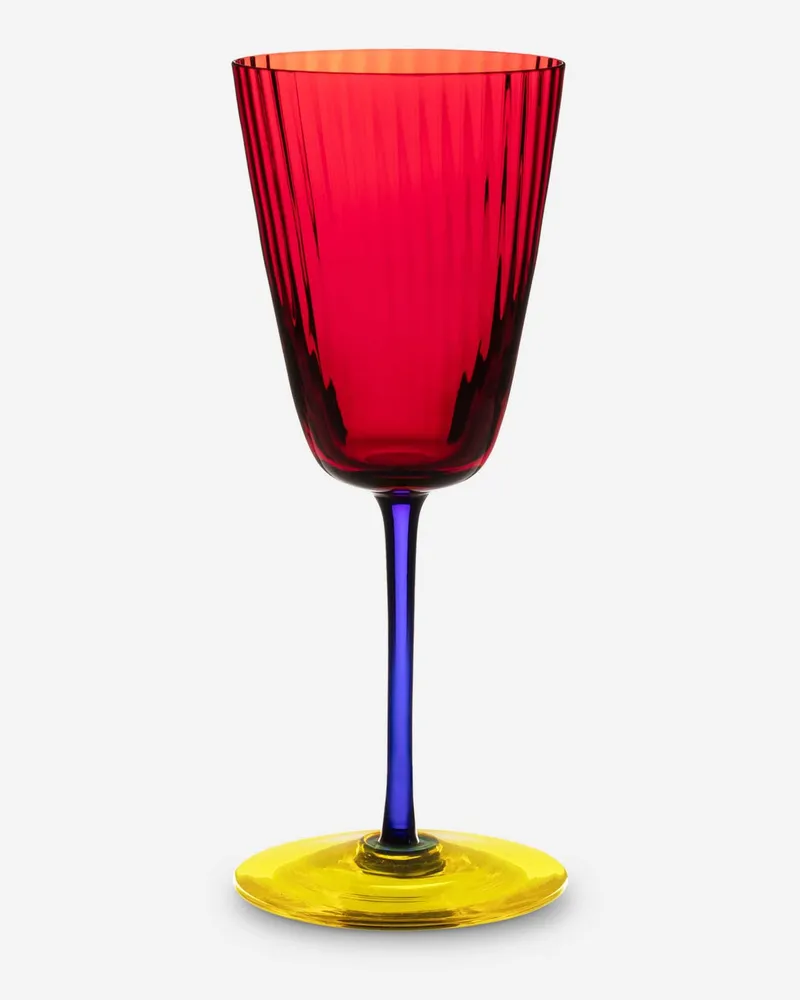 Dolce & Gabbana Hand-blown Murano White Wine Glass - Weingläser Mehrfarbig Mehrfarbig