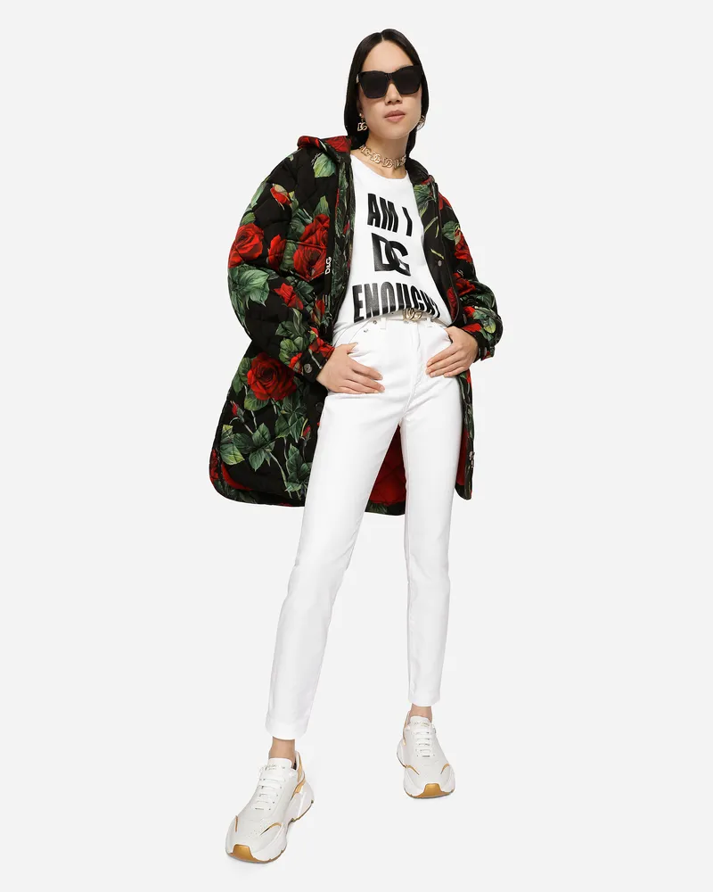 Dolce & Gabbana Audrey Jeans Aus Denim - Frau Denim Wei� Baumwolle Weiss