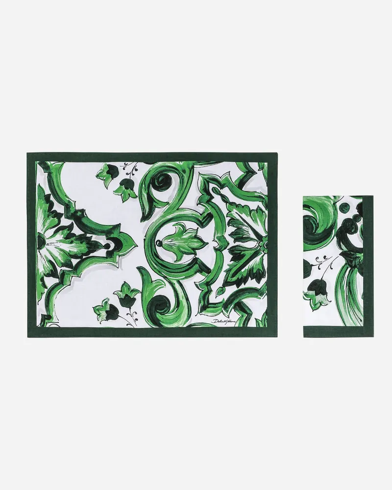 Dolce & Gabbana Set Platzdeckchen Und Serviette Aus Leinen - Sets Platzdeckchen Und Serviette Mehrfarbig Mehrfarbig