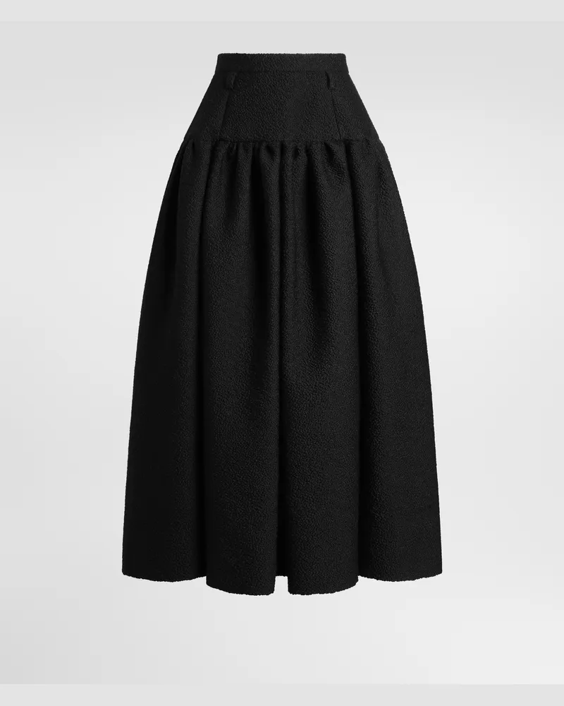 Dolce & Gabbana Rock Aus Wolle - Frau Collection Schwarz Schwarz