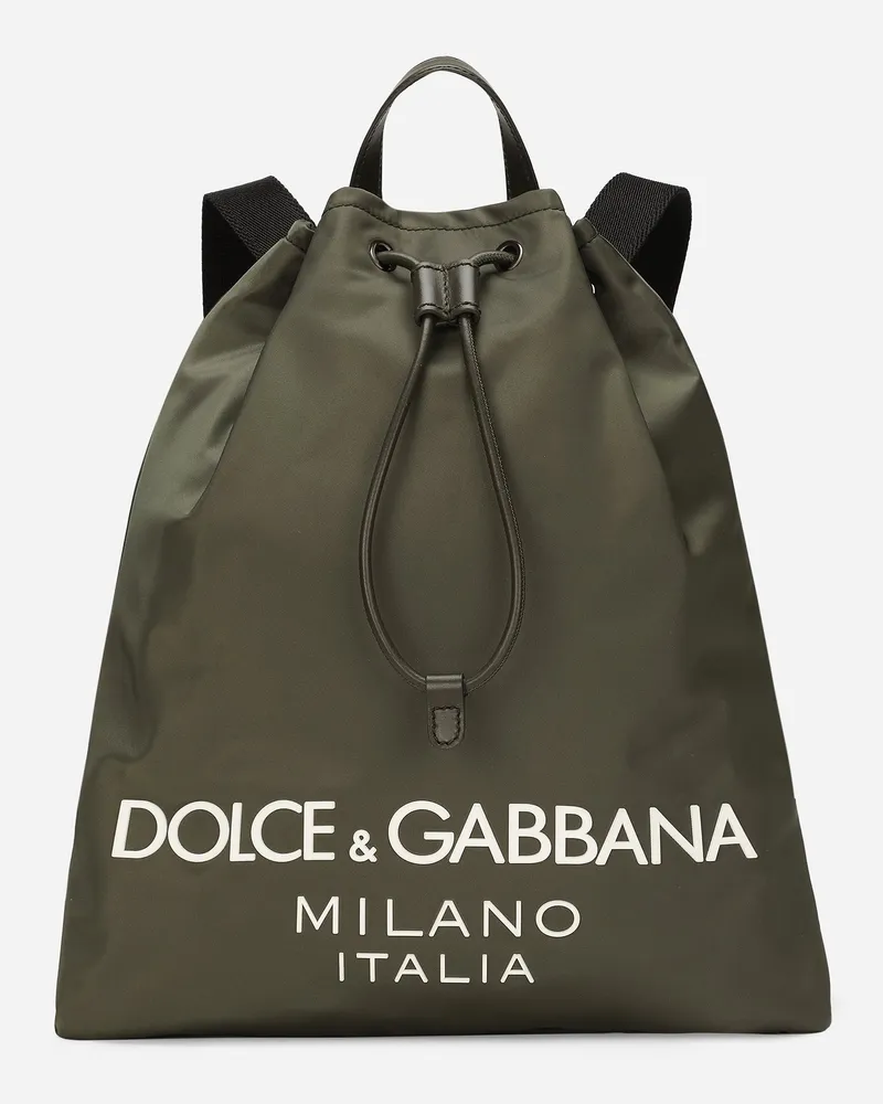 Dolce & Gabbana Rucksack aus Nylon Grün