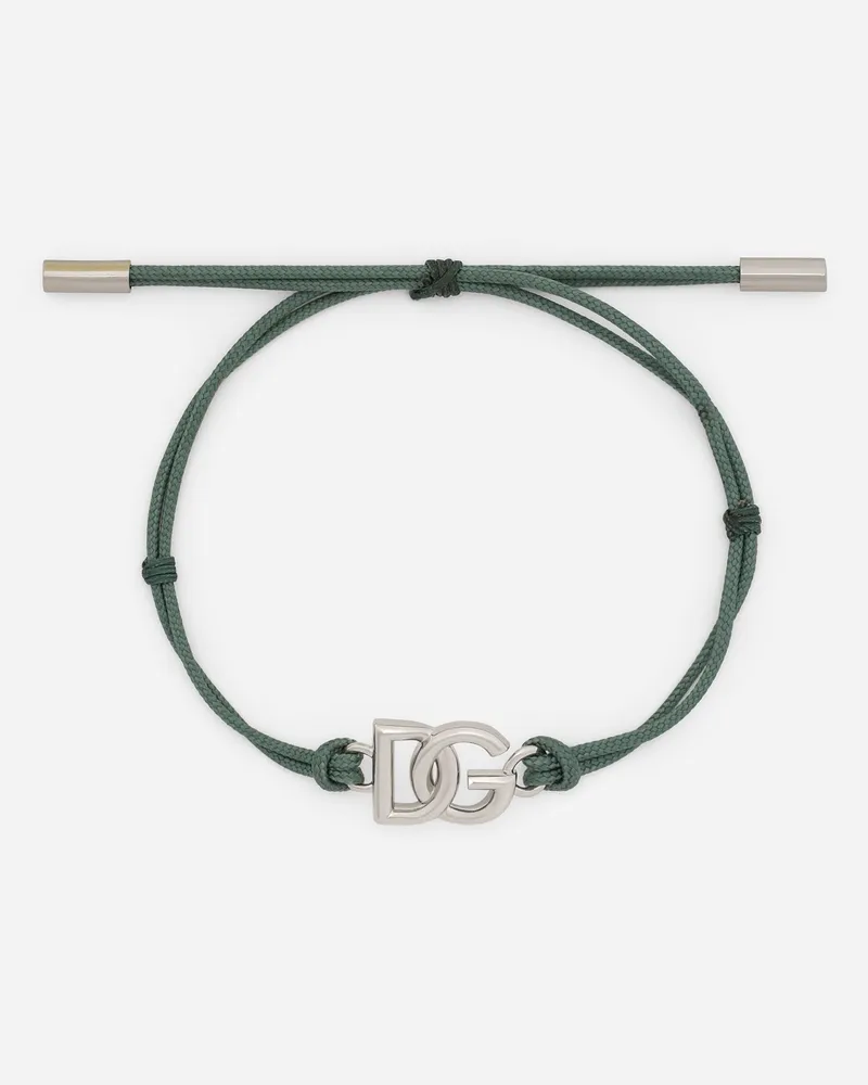 Dolce & Gabbana Kordelarmband Dg-logo - Mann Bijoux Grün Metall Grün