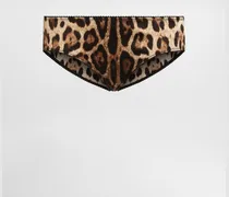 Leopard-print Satin Panties - Frau Unterwäsche Animalprint Satin