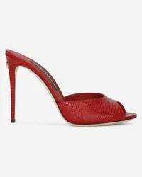 Dolce & Gabbana Mule aus Kalbsleder Rot