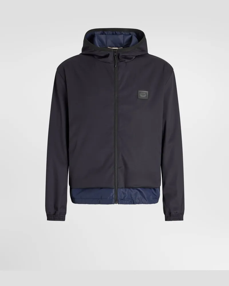 Dolce & Gabbana Jacke Aus Technischer Wolle - Mann Mäntel Und Jacken Blau Blau