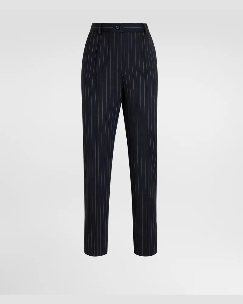 Dolce & Gabbana Hose Aus Wolle In Nadelstreifen-optik - Frau Hosen Und Shorts Mehrfarbig Mehrfarbig