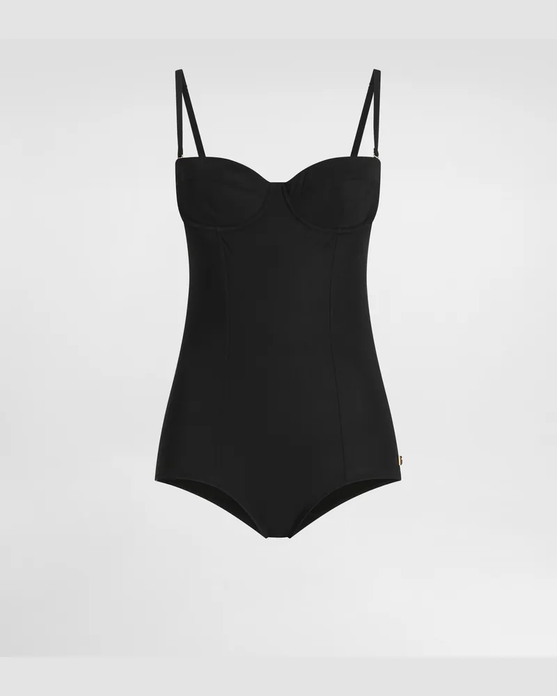 Dolce & Gabbana Balconette-badeanzug - Frau Bademode Schwarz Jersey Schwarz