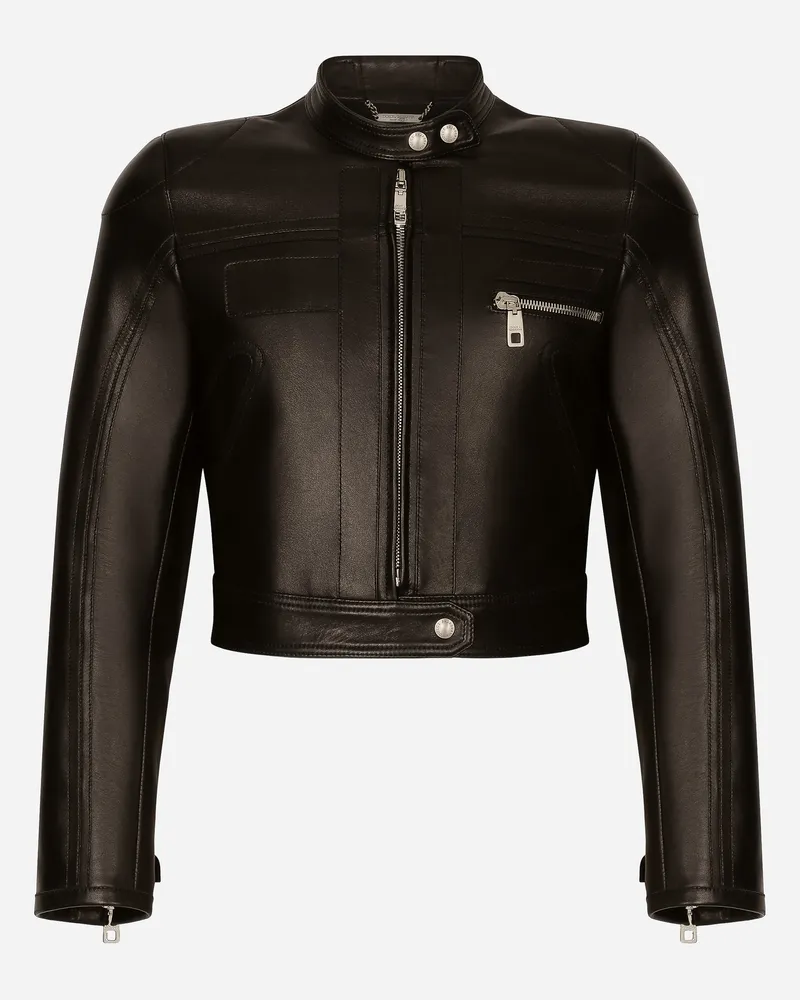 Dolce & Gabbana Bikerjacke Aus Nappaleder - Mann Mäntel Und Jacken Schwarz Leder Schwarz