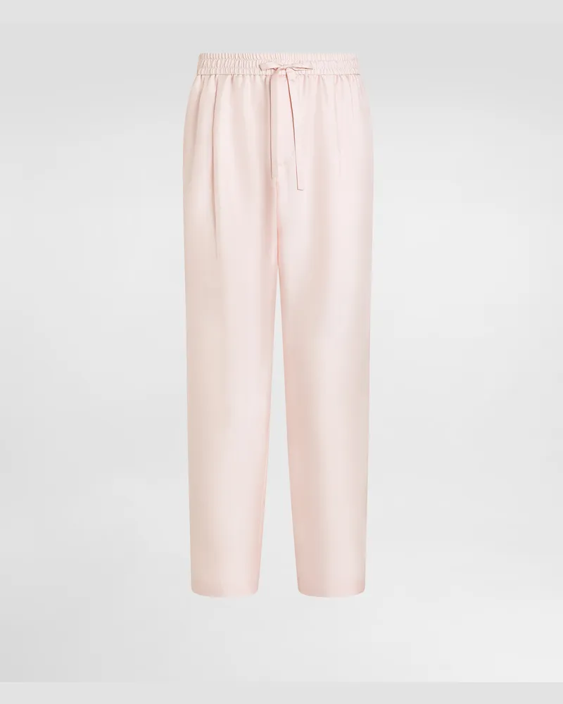 Dolce & Gabbana Jogginghose Aus Seidentwill - Mann Hosen Und Shorts Rosa Rosa