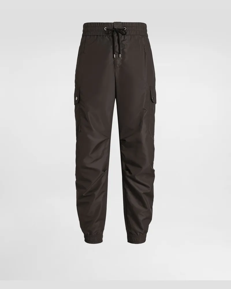 Dolce & Gabbana Nylon Canvas Cargo Trousers - Mann Hosen Und Shorts Grey Grey