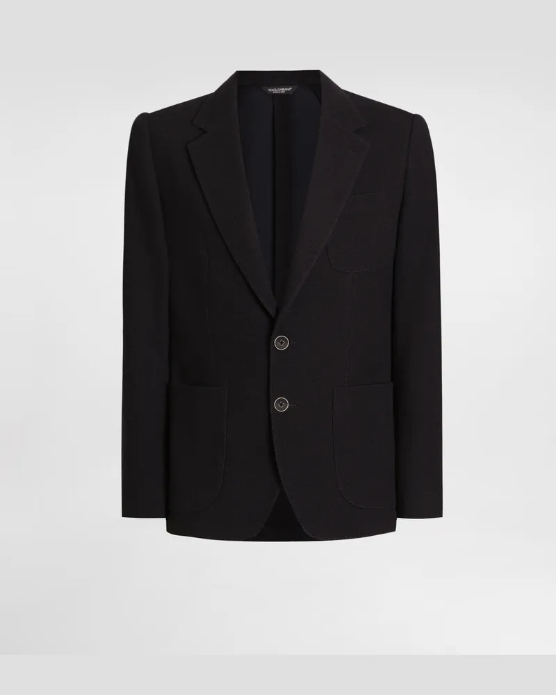 Dolce & Gabbana Single-breasted Taormina Jersey Jacket - Mann Anzüge Und Blazer Blau Blue
