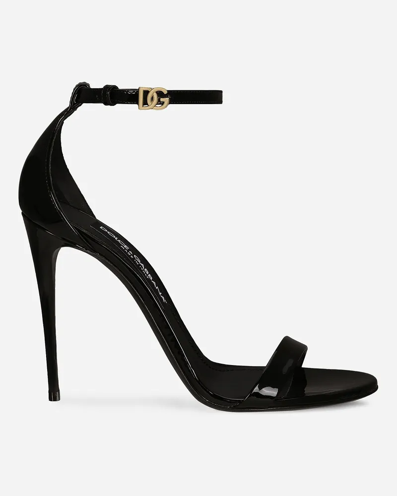 Dolce & Gabbana Sandale Aus Lackleder - Frau Sandalen Und Wedges Mehrfarbig Leder Multicolor