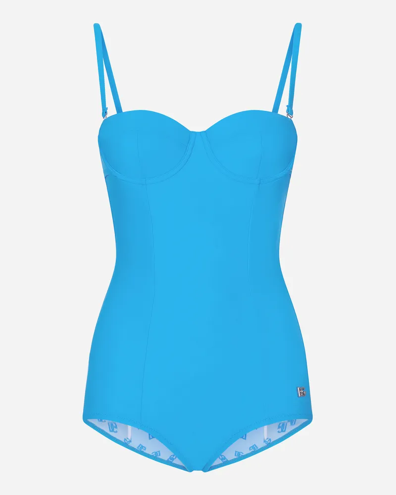 Dolce & Gabbana Balconette-badeanzug - Frau Bademode T�rkis Jersey Türkis