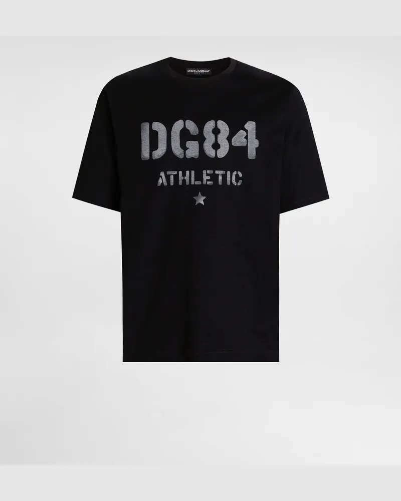Dolce & Gabbana Cotton T-shirt With Print - Mann T-shirts Und Polos Schwarz Black