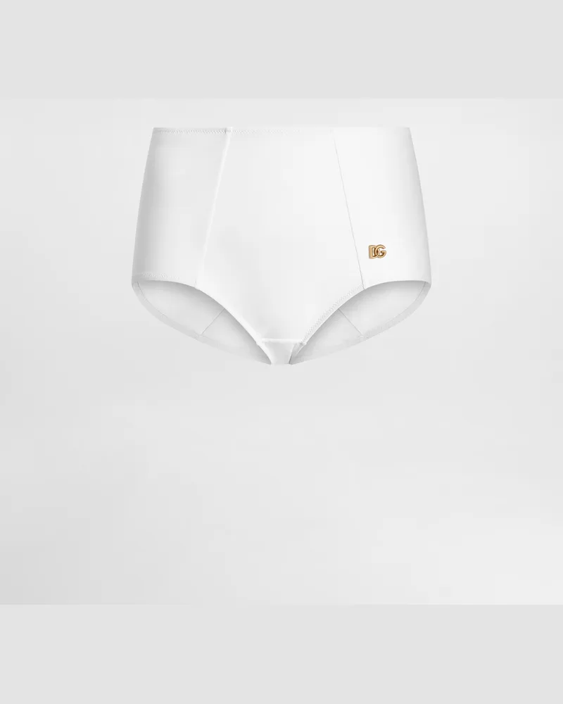 Dolce & Gabbana Strand-panty - Frau Bademode Wei� Jersey Weiss
