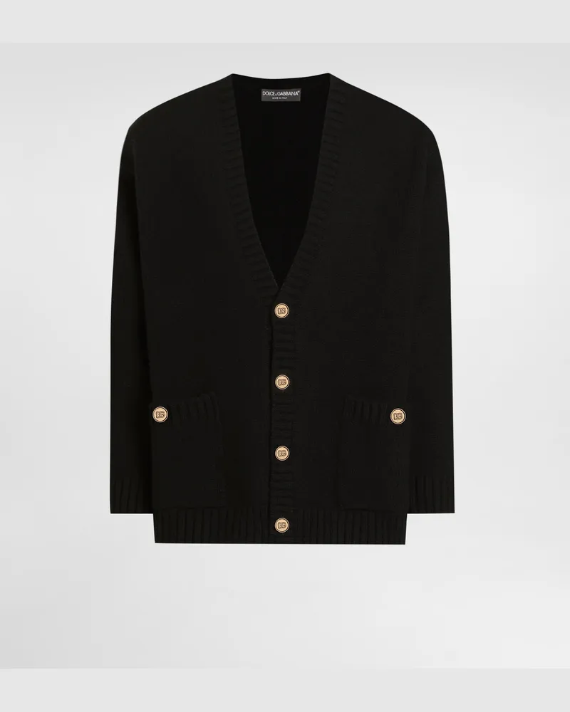 Dolce & Gabbana Wool Blend Cardigan - Mann Strickwaren Multicolor Multicolor