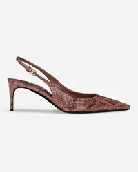 Dolce & Gabbana Slingback aus Pythonleder Pink