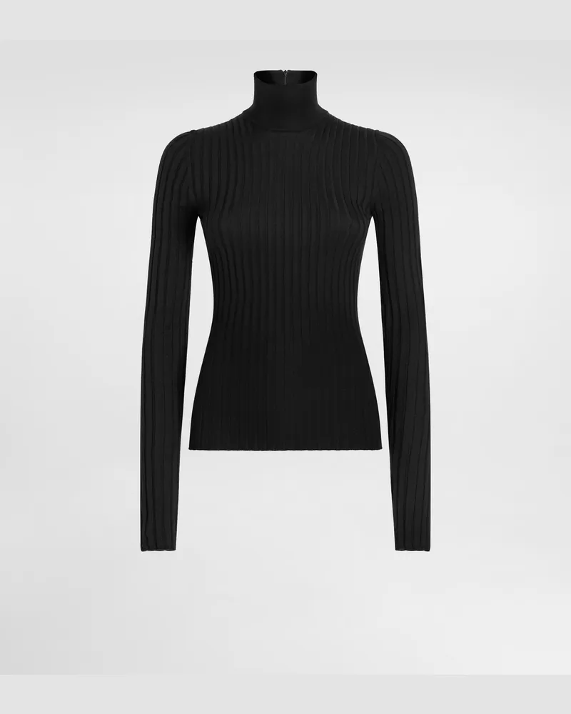 Dolce & Gabbana Pullover Aus Wolle - Frau Strickwaren Schwarz Schwarz