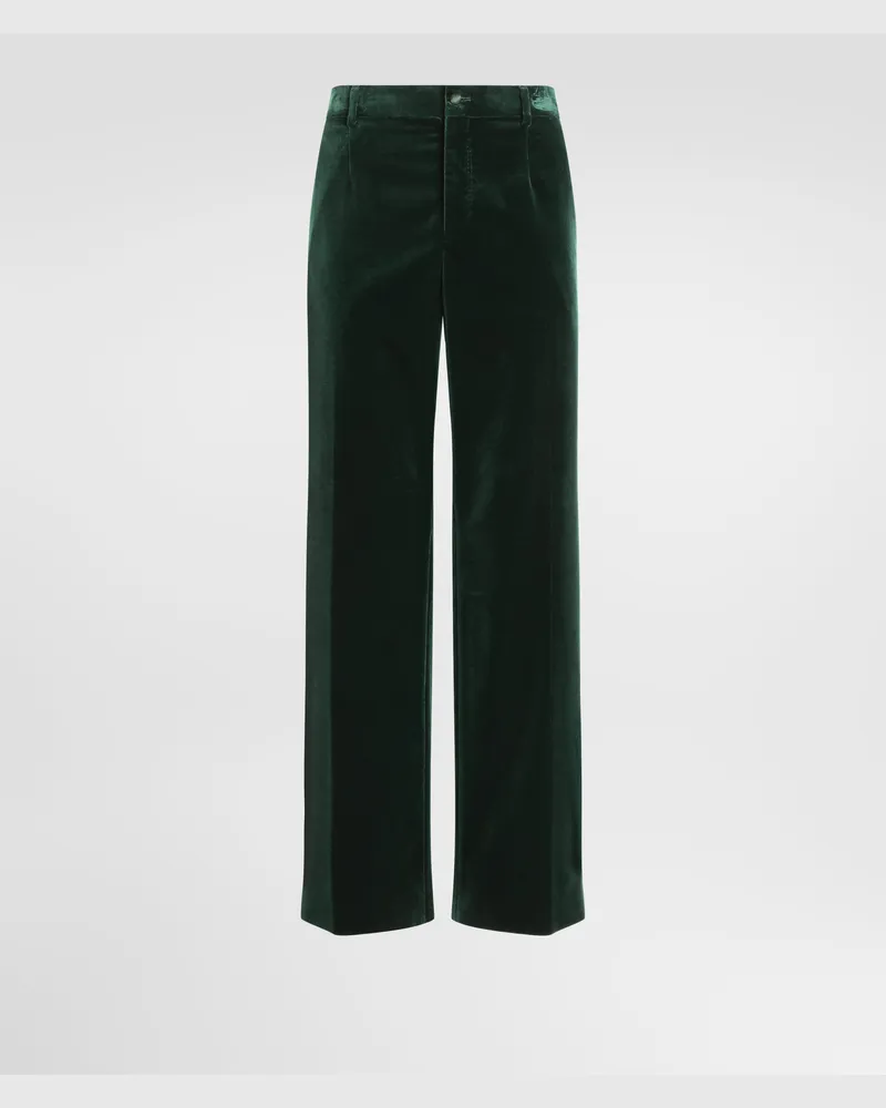 Dolce & Gabbana Hose Aus Samt - Mann Hosen Und Shorts Grün Grün