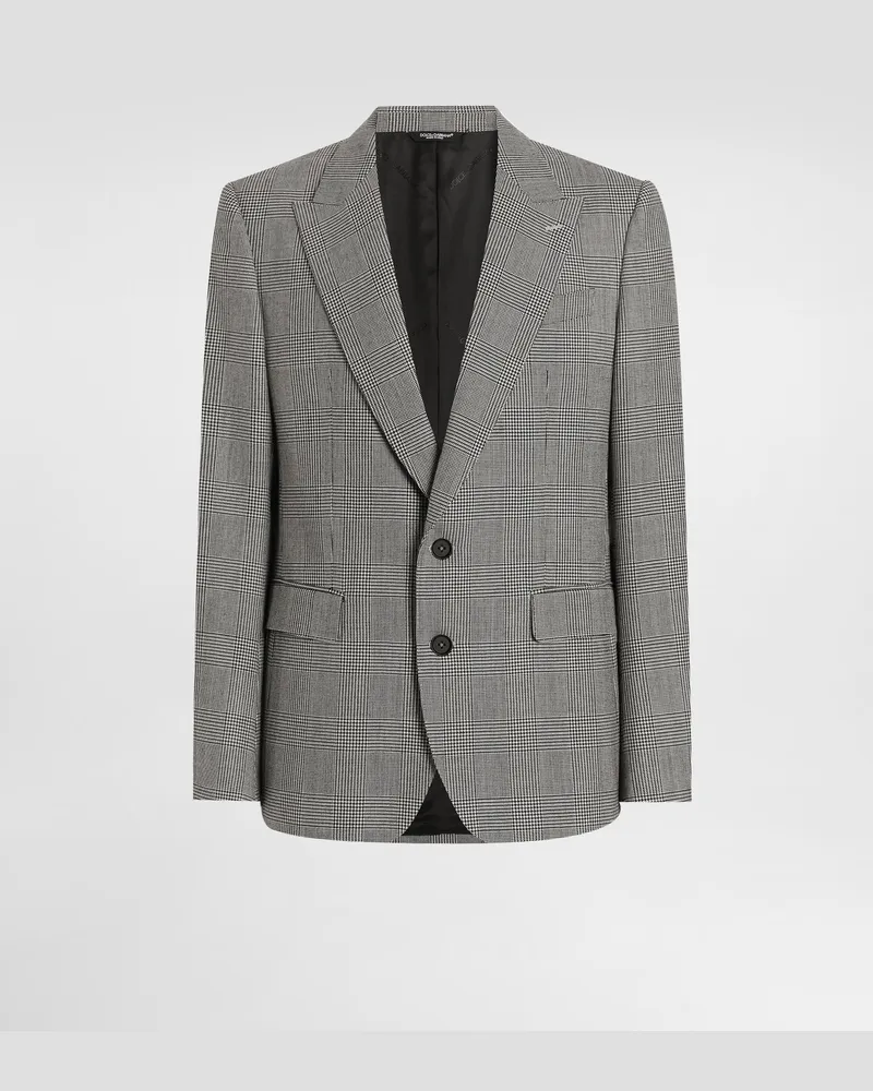 Dolce & Gabbana Glen Plaid Single-breasted Sicilia Light Jacket - Mann Anzüge Und Blazer Multicolor Multicolor