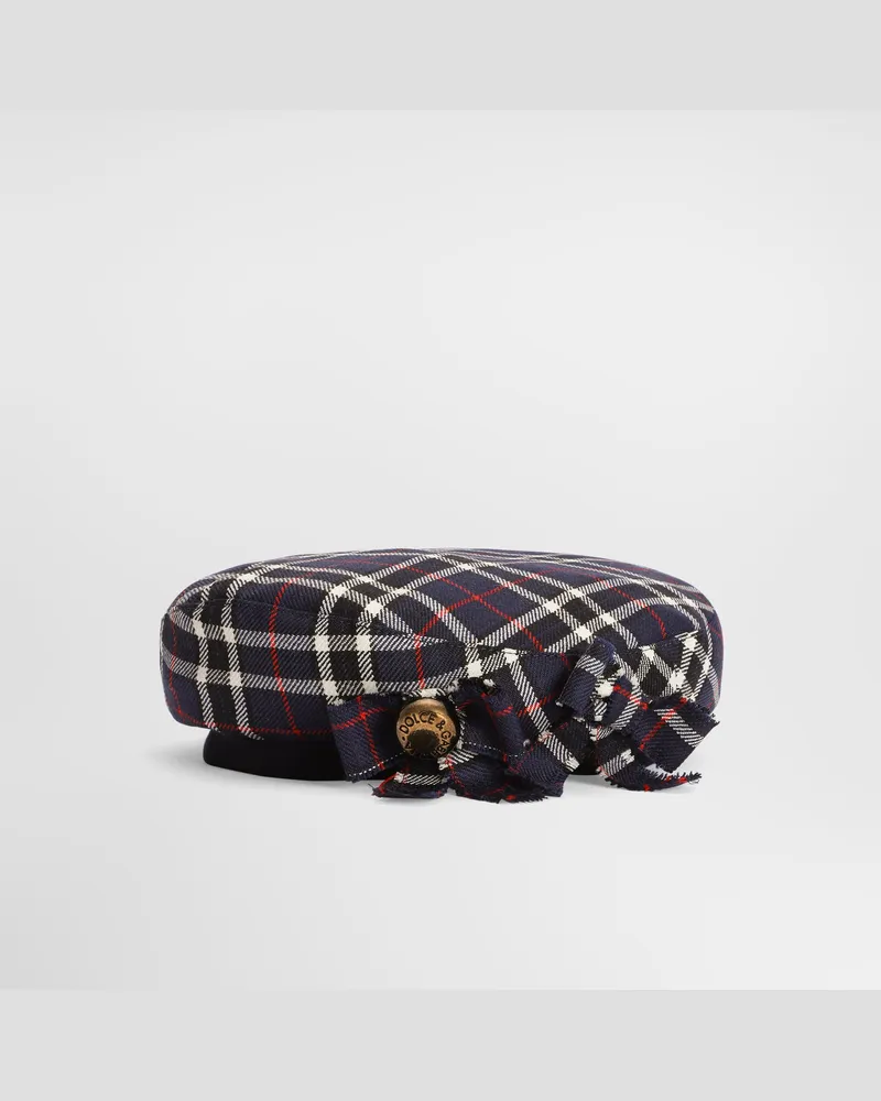 Dolce & Gabbana Barett Mit Applikationen In Tartan-optik - Frau Collection 