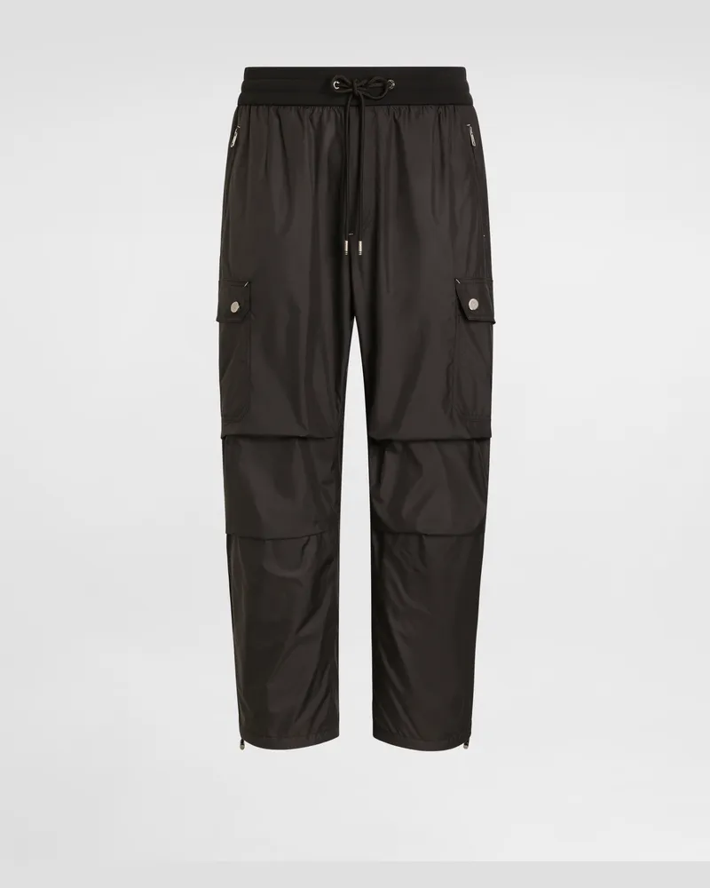 Dolce & Gabbana Jogginghose Aus Nylon - Mann Hosen Und Shorts Schwarz Schwarz