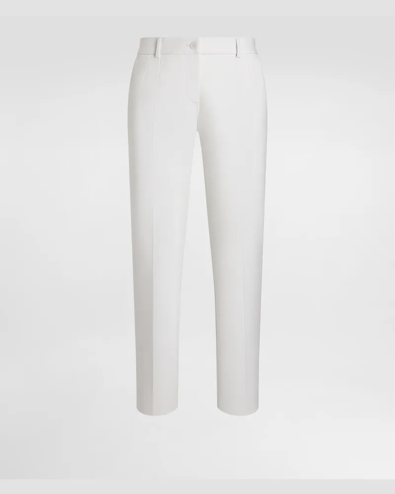 Dolce & Gabbana Wool Pants - Frau Hosen Und Shorts Wei� Wolle Weiss