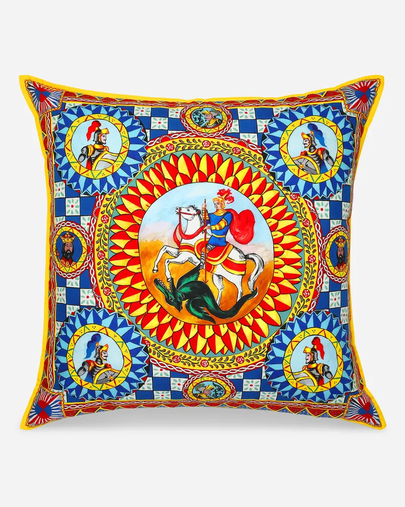 Dolce & Gabbana Canvas Cushion Extra Large - Große Kissen Mehrfarbig Mehrfarbig