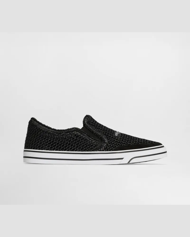 Dolce & Gabbana Sneaker Dg Sailing Aus Raffia - Mann Sneakers Schwarz Schwarz