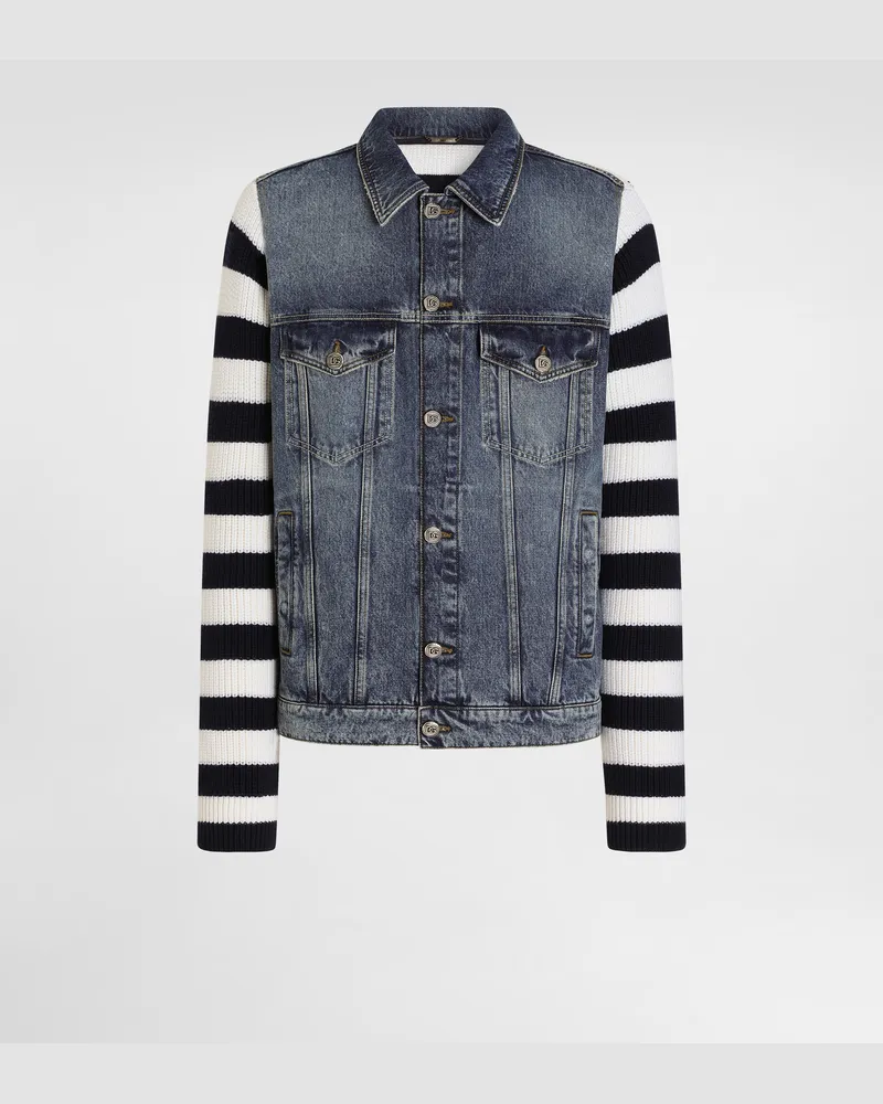 Dolce & Gabbana Jeansjacke Aus Denim - Mann Jeans Mehrfarbig Mehrfarbig