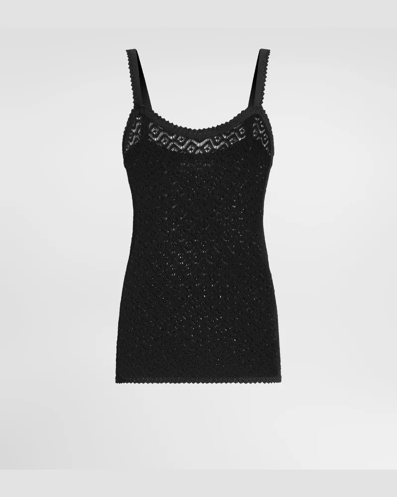 Dolce & Gabbana Top Aus Spitze - Frau Collection Schwarz Schwarz