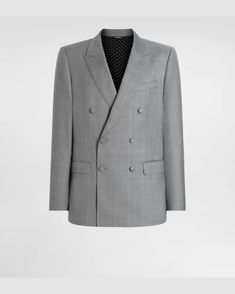 Dolce & Gabbana Double-breasted New Martini Glen Plaid Jacket - Mann Anzüge Und Blazer Multicolor Multicolor
