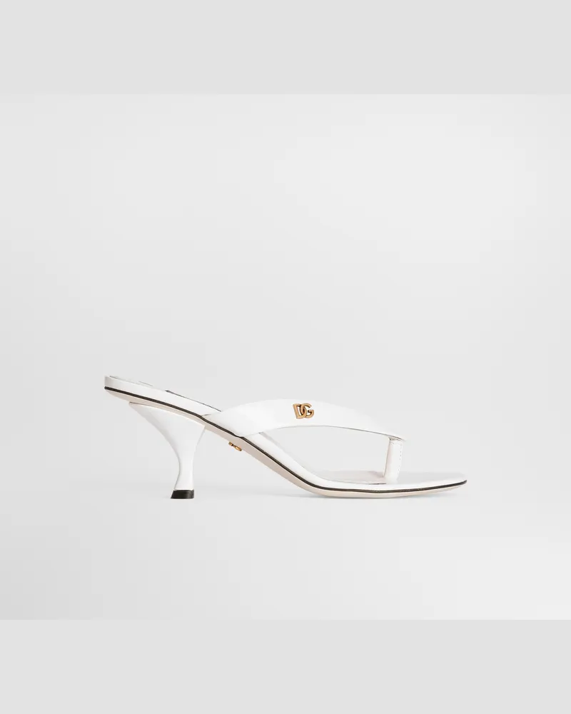 Dolce & Gabbana Sandalo - Frau Sandalen Und Wedges Wei� Leder Weiss