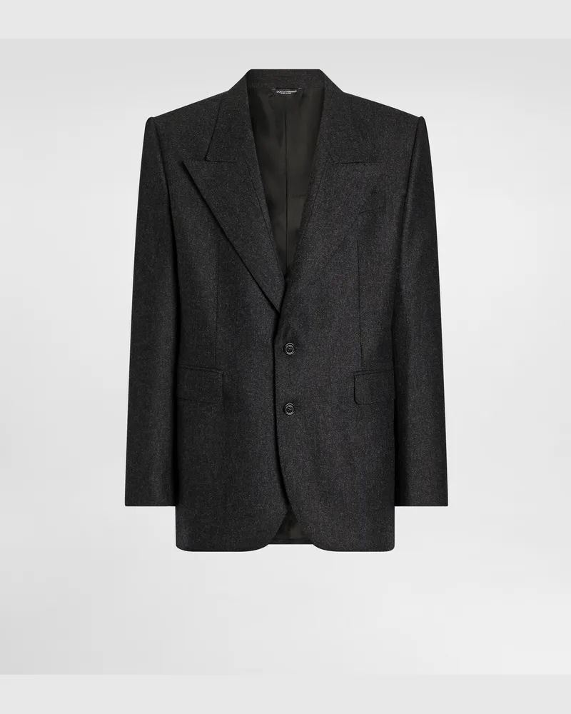 Dolce & Gabbana Sinatra Single-breasted Wool Flannel Jacket� - Mann Anzüge Und Blazer Grau Grau