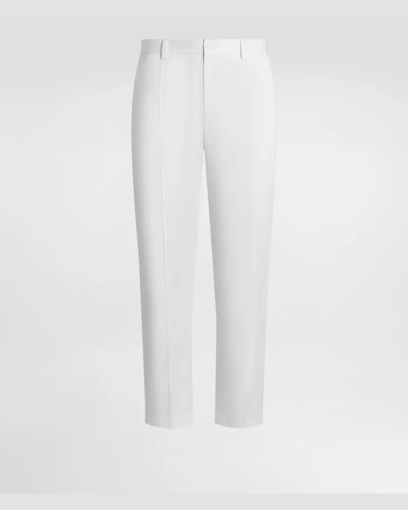 Dolce & Gabbana Hose Aus Baumwollgabardine - Mann Hosen Und Shorts Wei Weiss